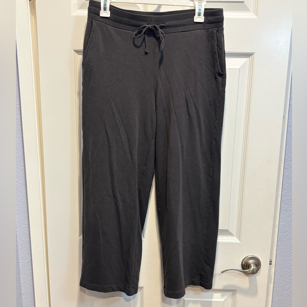 J. Jill Pure Jill Charcoal Ankle Wide Leg Pants Pima Cotton Modal